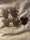 Vintage Mickey Disney Set Of 5 Head Rubber Refrigerator Magnet 1980's — photo 3