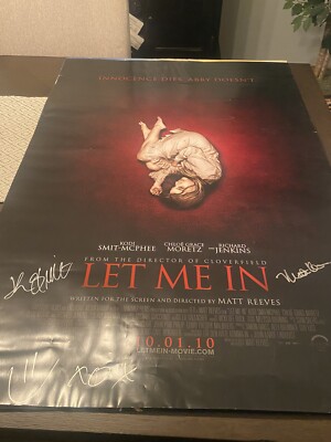 LET ME IN Signed movie poster Original MATT REEVES Kodi Smith-McPhee