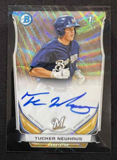 TUCKER NEUHAUS 2014 Bowman Chrome Prospects Black Wave Refractor RC AUTO #14/50