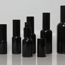 5PCS Schwarz Leer Glas Spray Flaschen Parfum Liquid Behälter Zuhause Reise DIY