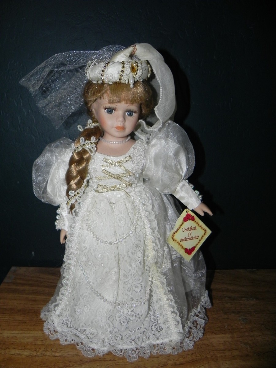 The Collector's Choice Porcelain Bride Doll Wedding Dress Series by Dan Dee  COA