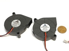 2 Pieces Gdstime DC 3d Printer Blower Fan 5015 50MM x 15mm 5cm 24V 2Pin C48