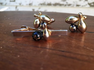 Clip De Cravate Ancien En Argent 925 - Forme Boule De Bowling Anson, Pour Homme, Occasion