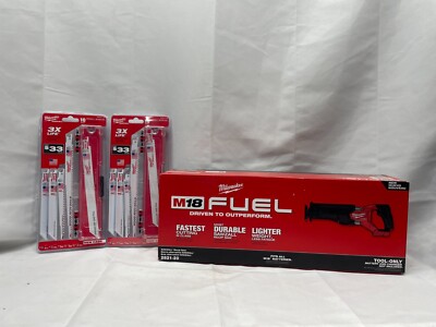 Milwaukee M18 FUEL 2821-20 SAWZALL w/ qt.2 10pc SAWZALL Blade Set 49-22-1110-NEW