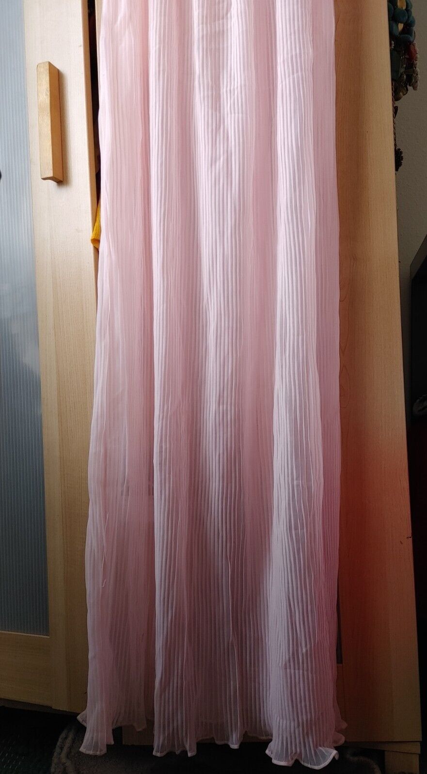 VINTAGE Pink Sheer Long Nightgown Sz 40 No Brand - image 3