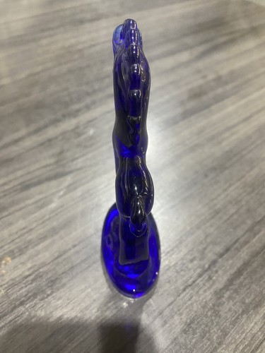Retired Old Mosser Glass - Pony Trojan Horse - Mosser Blue - Picture 3 of 5