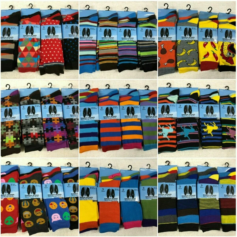LONDON DREAM 60 PAIRS MENS SUIT DESIGN WORK SMART CASUAL SOCKS SIZE 6-11 WHOLESALE JOB LOT