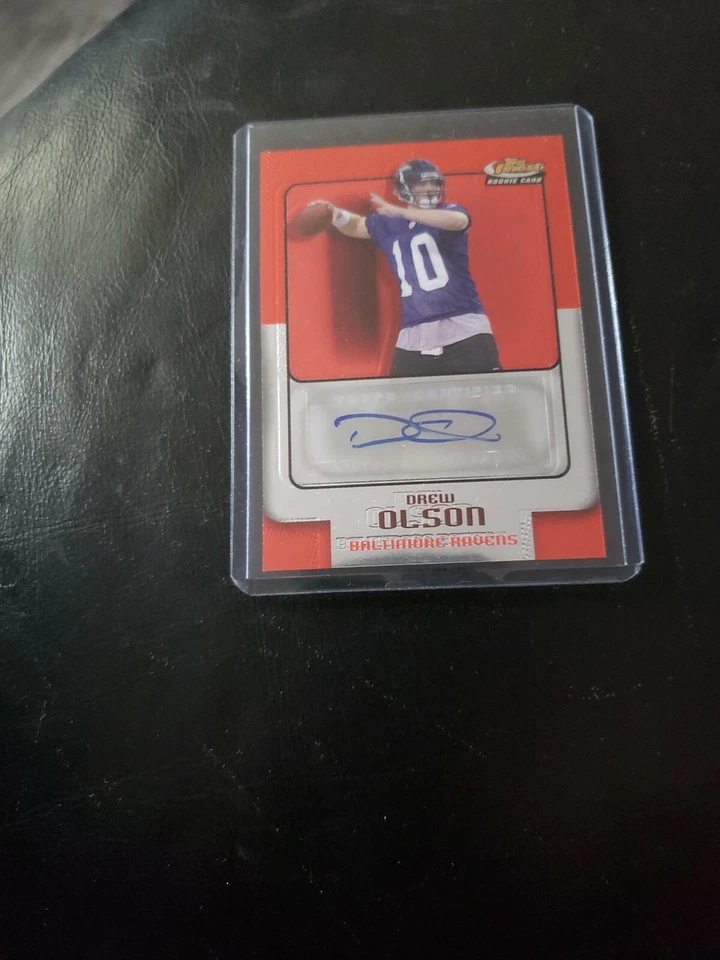 Topps finest drew olson autograph error card!!! - Image 2 of 4