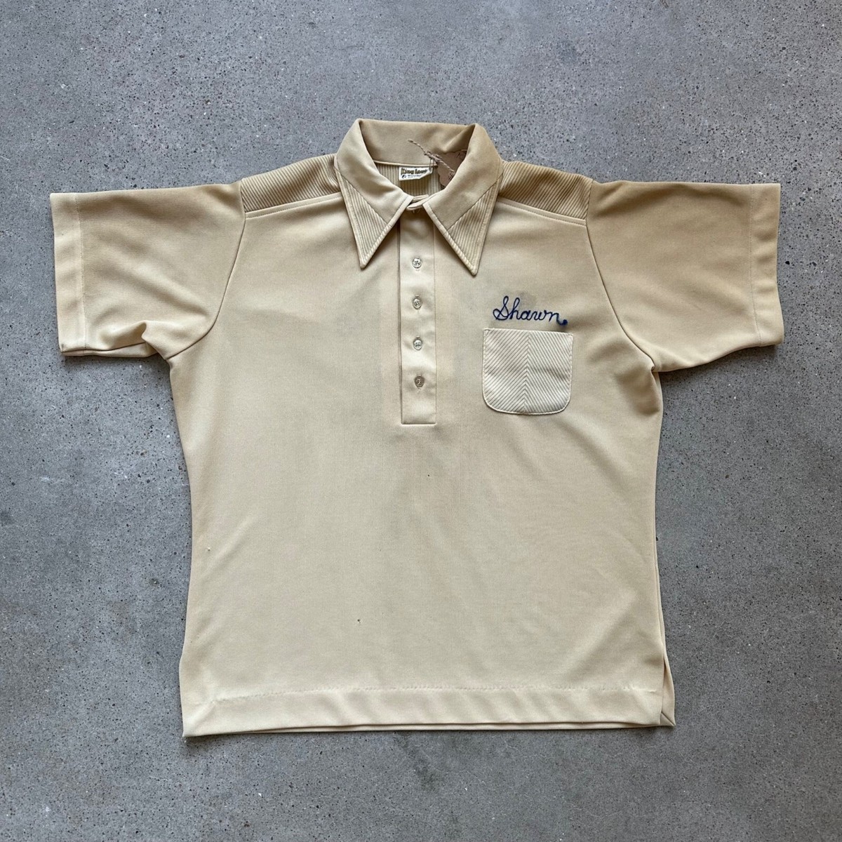 60s〜 King Louie Bowling Shirt USA stitch VINTAGE BOWLING SHIRT KING LOUIE CHAIN STITCHED 60S MEDIUM
