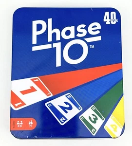 Phase 10 Card Game 40th Anniversary Limited Edition Metal Steel Case - Picture 1 of 8