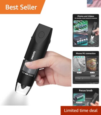 Wireless Digital Microscope 50x-1000x Zoom HD Camera for iPhone Android MacBook