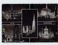 Postcard Festbeleuchtung Vienna Austria