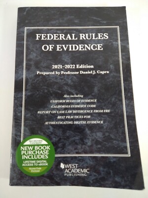 Federal Rules of Evidence 2021-2022 Edition Daniel J. Capra