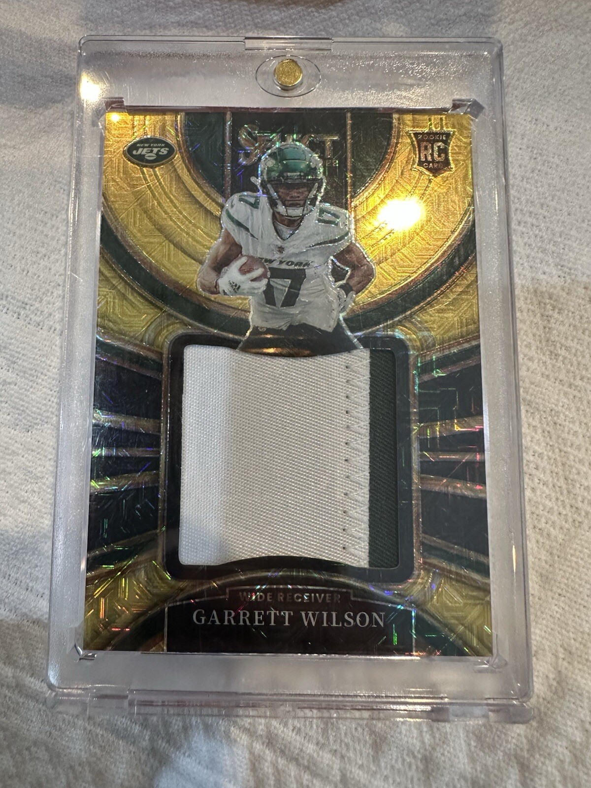 2022 Panini Select - Concourse Gold Disco Prizm #88 Garrett Wilson /10 (RC)