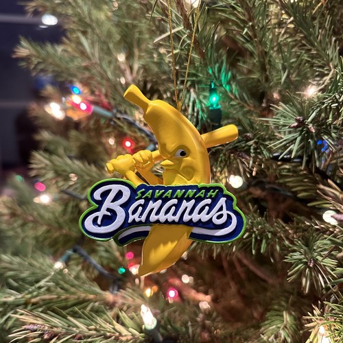 Tree Buddees x Savannah Bananas Logo Béisbol Adorno Pelota Deportes Georgia Juego - Imagen 2 de 9