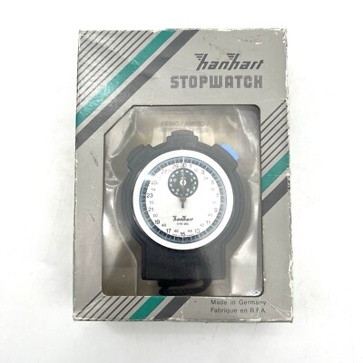 Hanhart Amigo Stoppuhr 1/10 Sek NOS Mit Vintage Box Box Ref 144.9537-00
