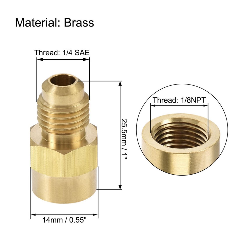 Edelstahl 316L Rohrverschraubung – 45° Straßenwinkel, 1/4" NPT Innengewinde X Außengewinde (2 Stück)