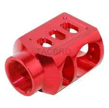 Red Aluminum 15/16x32 TPI Thread Pitch Recoil Reducer Muzzle Brake - Kel-Tec KSG