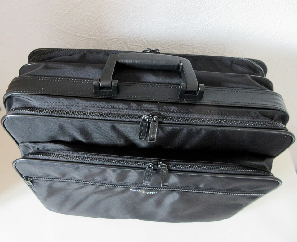 Goldpfeil Reisekoffer Reisetasche Aktenkoffer Laptoptasche schwarz Kunststoff - Bild 3 von 4