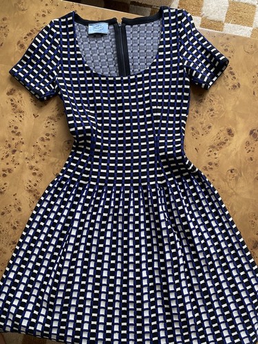 Prada Patterned Fit & Flare Dress IT 40 US 2-4 Knee Length Italy