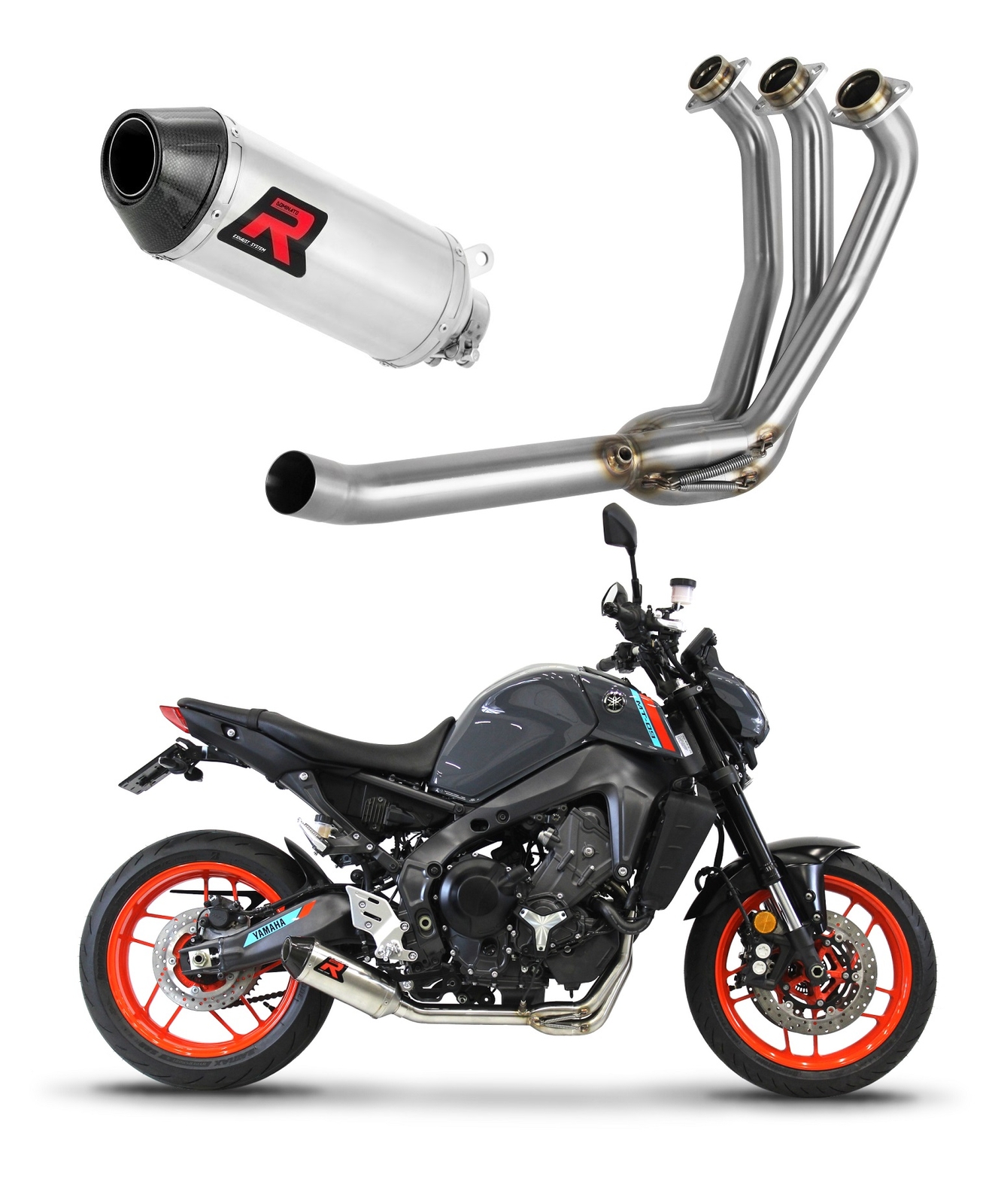 MT 09 2021 - 2023 Low Level Sistema di scarico Silenziatore HP3 DOMINATOR