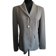 Vintage Anne Klein Wool Blazer Women s Size 6 Olive Color Work Business