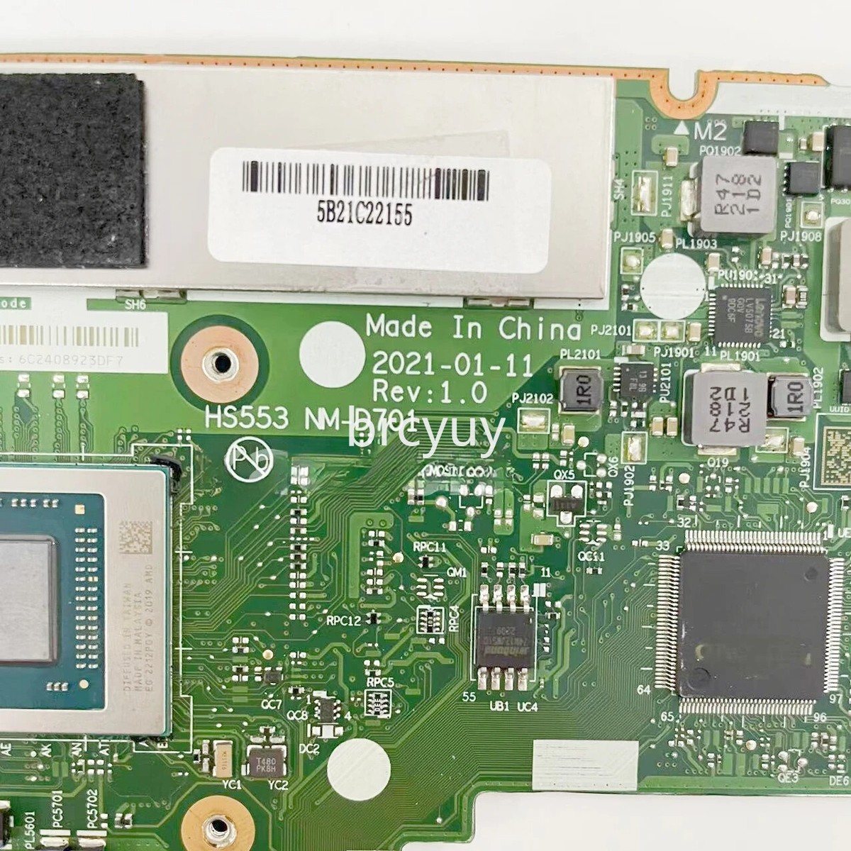 HS553 NM-D701 For Lenovo Ideapad 5-15ALC05 Motherboard CPU:R5