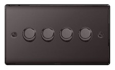 BG NEXUS DECORATIVE LIGHT SWITCHES & SOCKETS BLACK NICKEL RANGE BLACK INSERTS