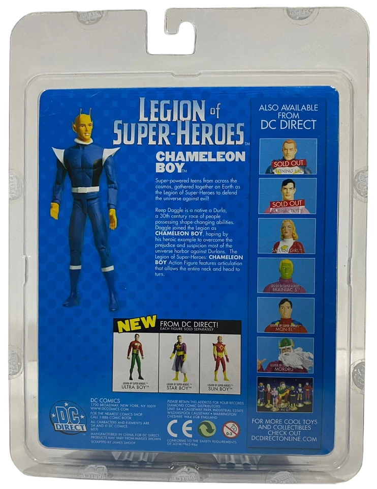 Figura de acción DC Direct Legion of Super Heroes Chameleon Boy Vintage 2003 NUEVA Foto 2 de 2