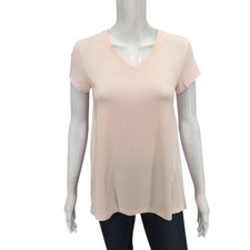 H by Halston Top Womens Everyday V-Neck Top XX-Small Size Peach Blush Shirt