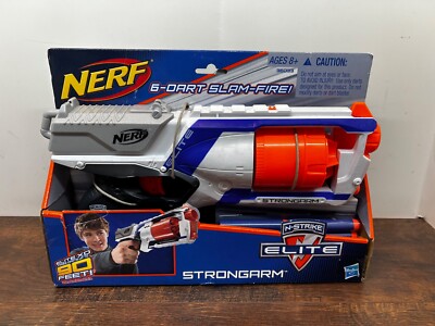Nerf N Strike Elite Strongarm Toy Blaster with Rotating Barrel Slam Fire 6 Darts