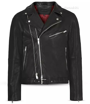 John Varvatos Star USA XL Bruce Biker Leather Jacket Men's Moto
