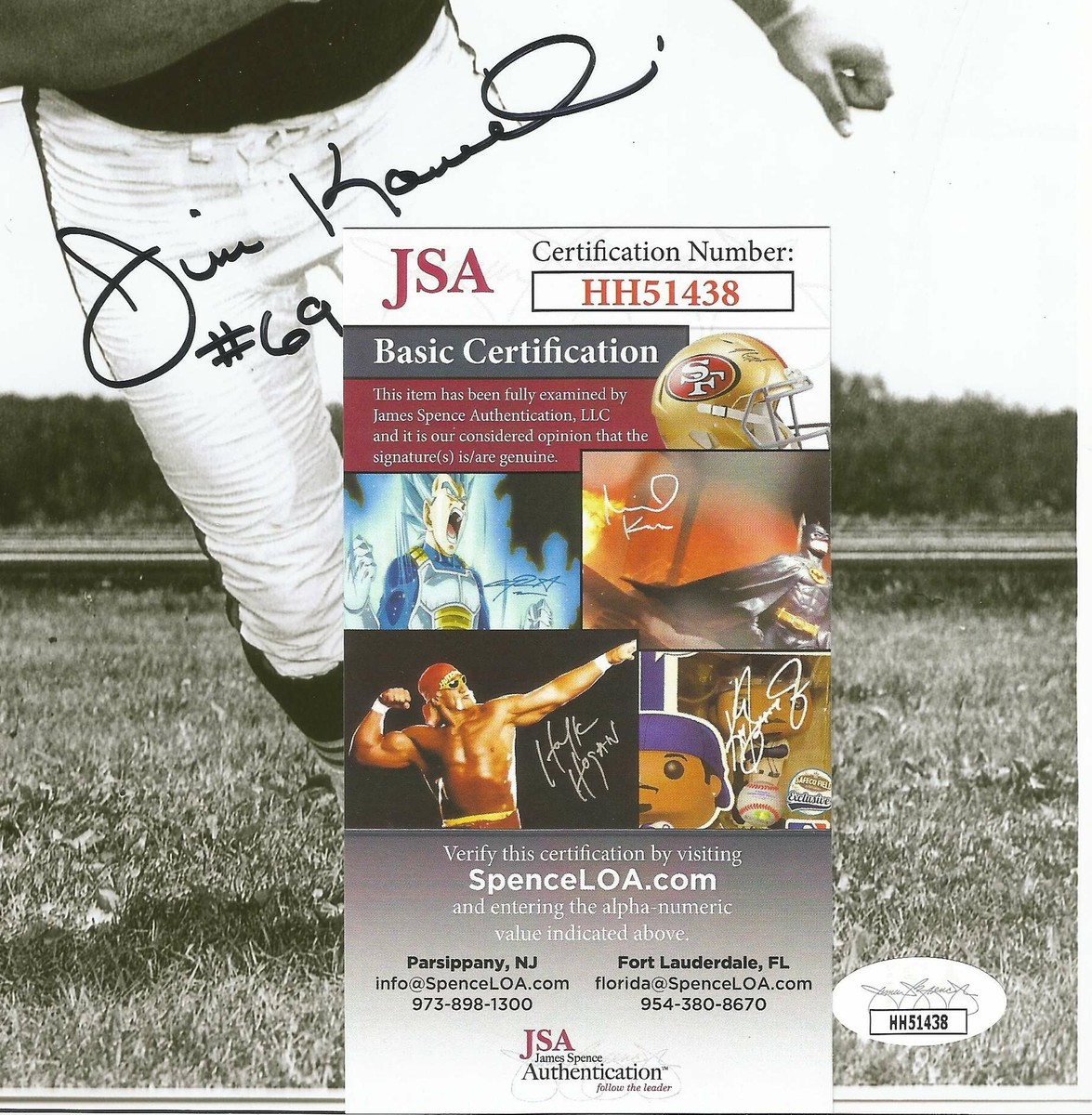 Jim Kinicki Cleveland Browns Signed/Autographed 8x10 B/W Photo JSA
