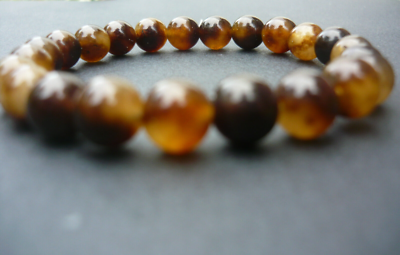 Bracelet Perles D'agate Rayée - Fait Main, Sur Mesure, Pour Homme, Femme Ou Enfant