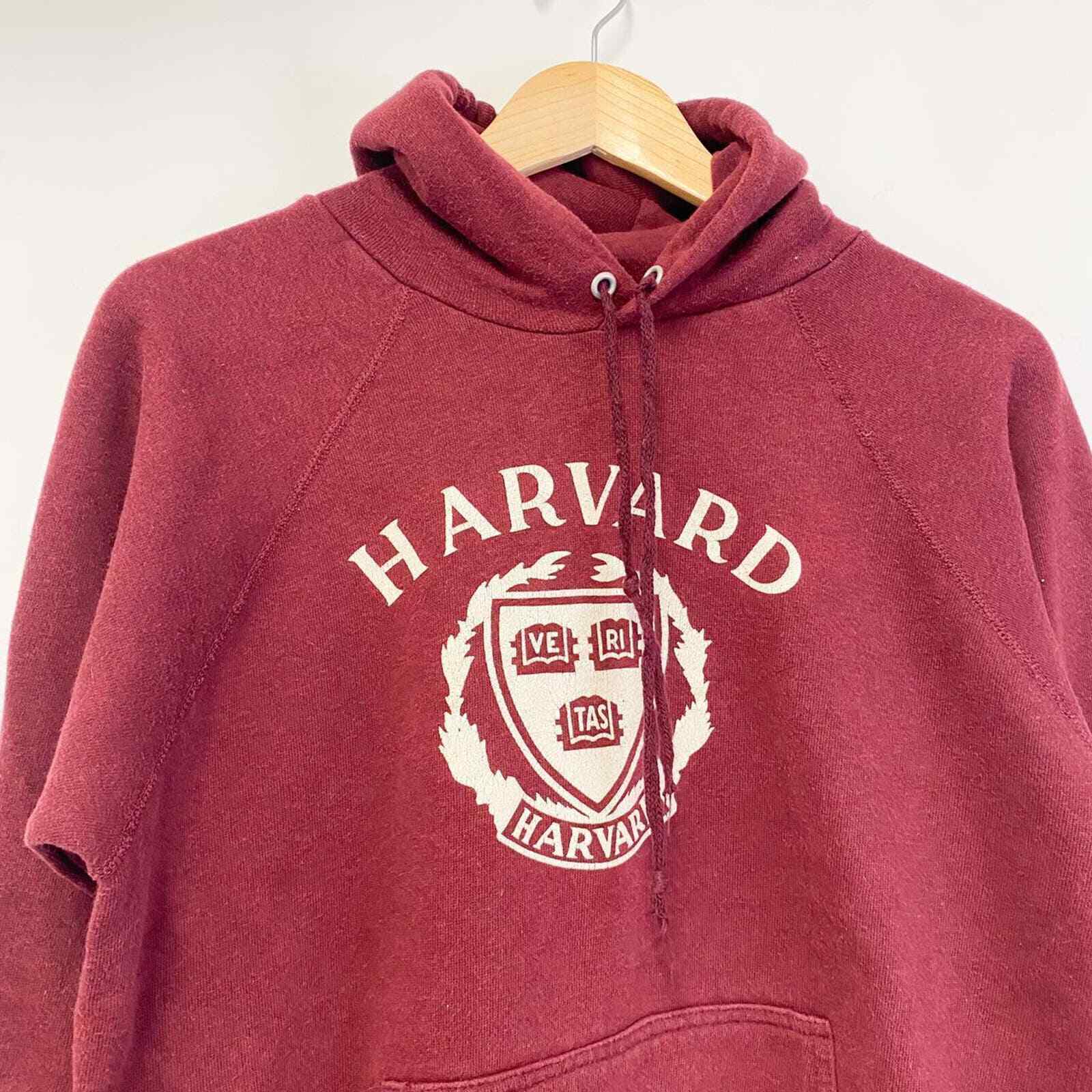 Champion Vintage 80s Harvard University Hoodie Re… - image 2