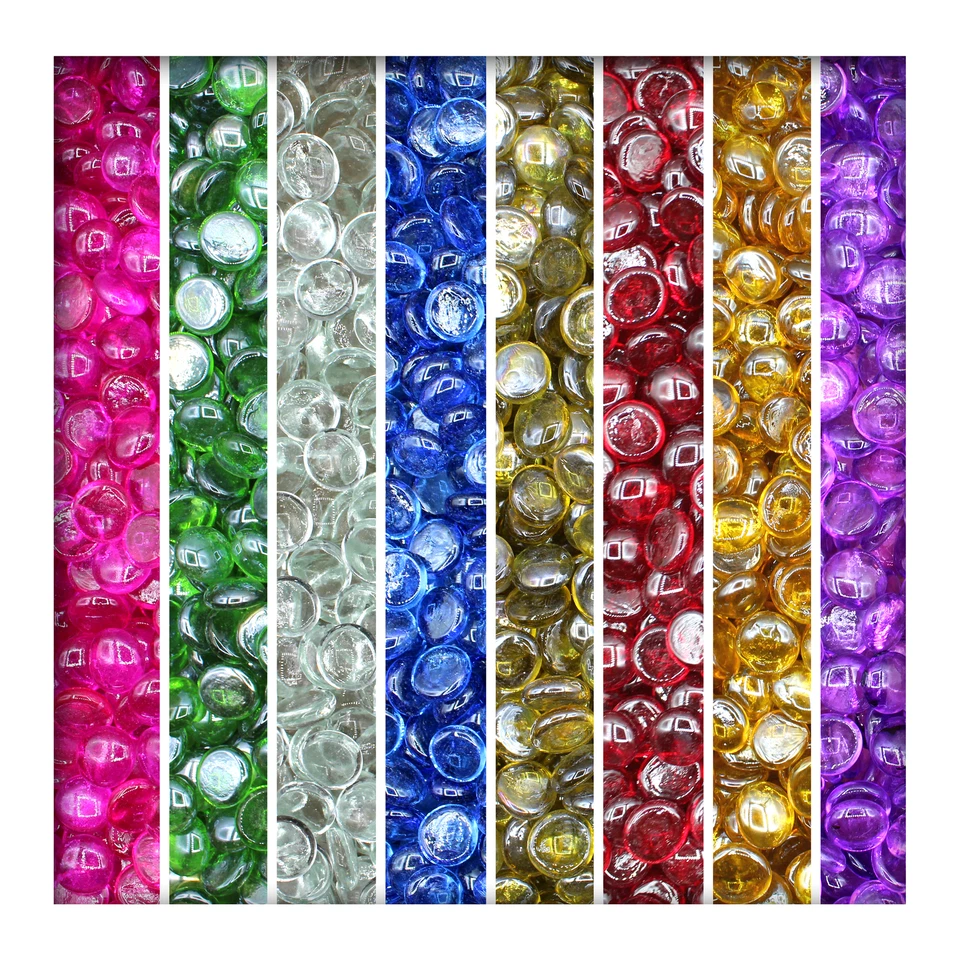 1 kg Glasnuggets Glassteine Muggelsteine Mosaiksteine Tischdeko 17-19 mm