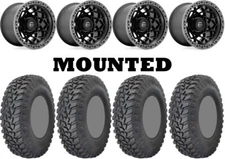Kit 4 GBC Parallax Tires 35x10-15 on Fuel Unit Matte Black Wheels TER