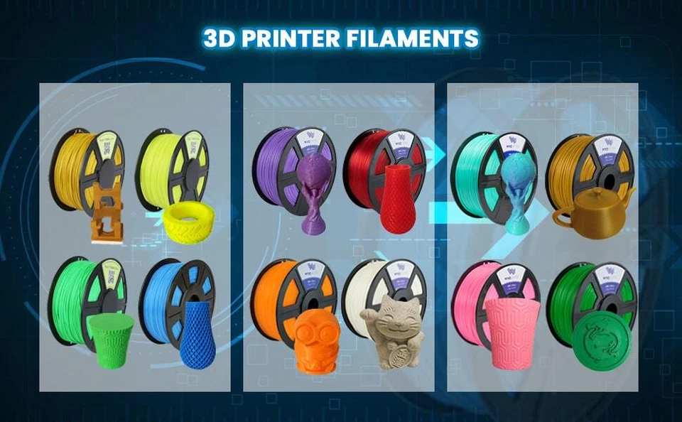 1x Mini 3D Printer Filament 1.75mm 3mm ABS / PLA 50g/12m RepRap MarkerBot doodle - Image 4 of 4