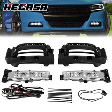 Pair Factory Style LED Fog Lights Bumper Lamps w/Switch For Dodge Charger 15-22