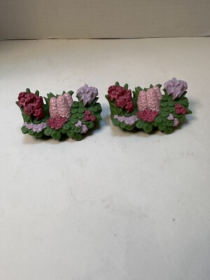 Fisher Price Loving Family Twin Time Dollhouse Window Flowers Lot Of 2