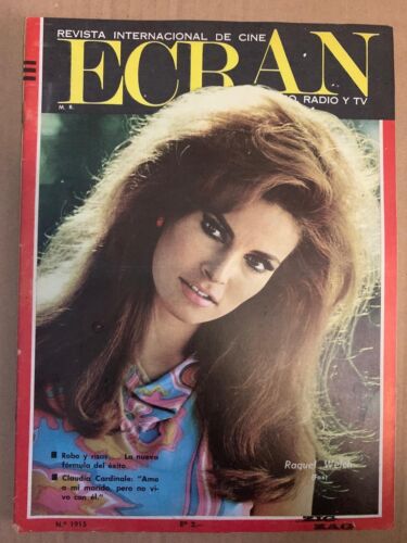 RAQUEL WELCH LOTTO DI 3 COPERTINE FOTOGRAFICHE E 1 POSTER CENTRALE 1967/68/69 ECRAN CILE - Foto 2 di 4