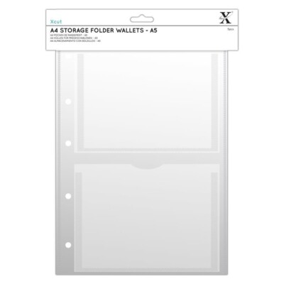 Xcut A4 Embossing Folder Storage Case Wallets (5pk) with A5 Pockets ...