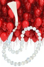 Gebetskette Islam💎Tesbih Muslimische Gebetskette mit 33 Katzenauge Perlen 