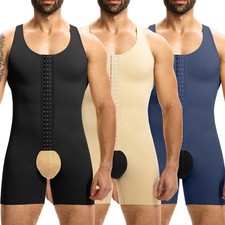 Mens Body Shaper Slimming Bodysuit Compression Tummy Control Fajas Para Hombres
