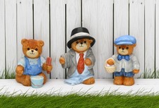 Enesco Lucy and Me Lucy Rigg Porcelain Boy Bear Figurines Lot of 3