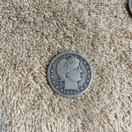 1905 – S Barber Silver Quarter Very Nice