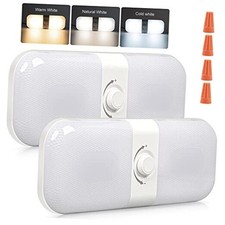 RV Lights Interior 1700LM, 3 Color TEM Camper Lights, Dimmable 12v Volt 2PACK