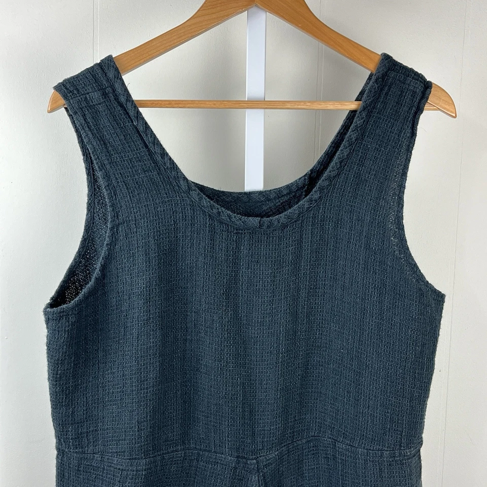 Maxi Vestido FLAX Jeanne Engelhart 100% Lino Para Mujer Grande Negro Gauzy Lagenlook Foto 4 de 4