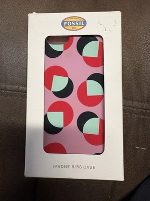 Fossil iPhone 5 / 5S Case Geo Dot Pink Fuchsia SL4867690 New in Box