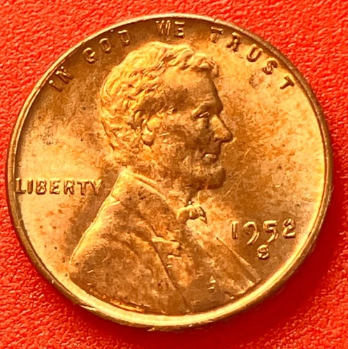 1952-D Lincoln Wheat Cent Penny GEM RD BU From an Original Bank Roll